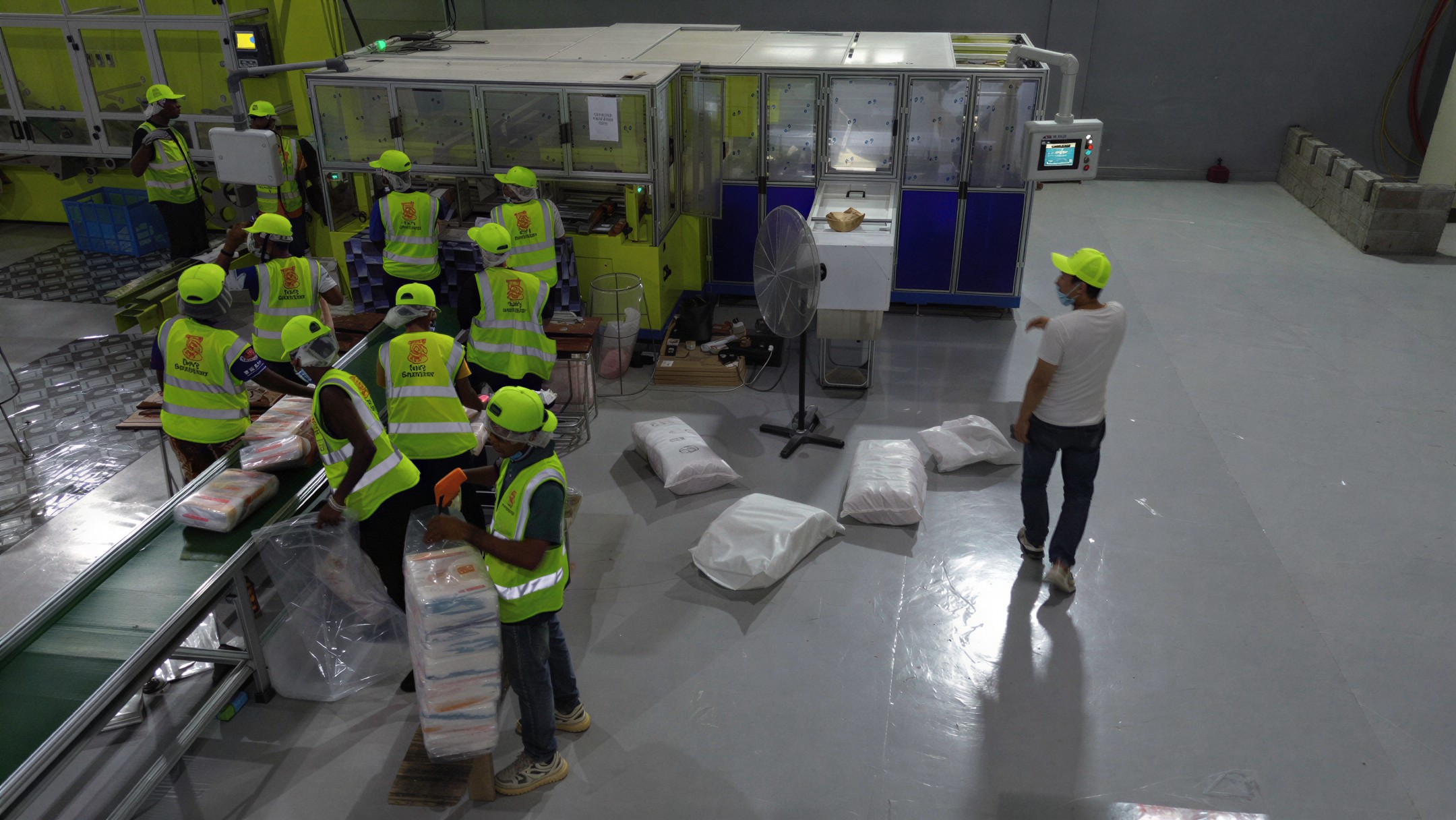 Hygiene paper packaging at Soft Snuggles factory